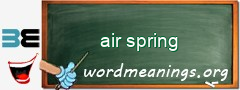 WordMeaning blackboard for air spring